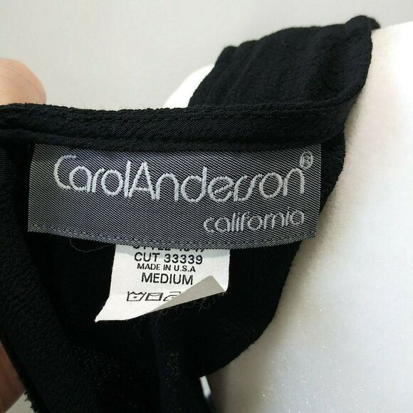 CAbi Carol Anderson Vintage Sleeveless Black Maxi Dress Sz M Stretch Rayon Y2K - Picture 6 of 10